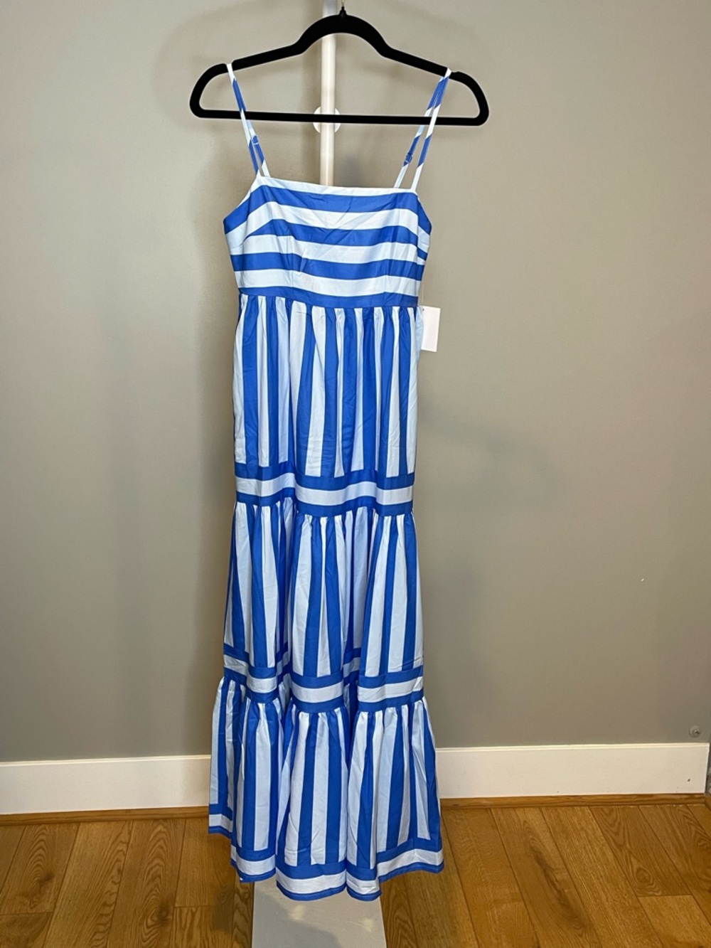 Petal & Pup Blue and White Striped Emry Maxi Dress Summer Vacation - Small